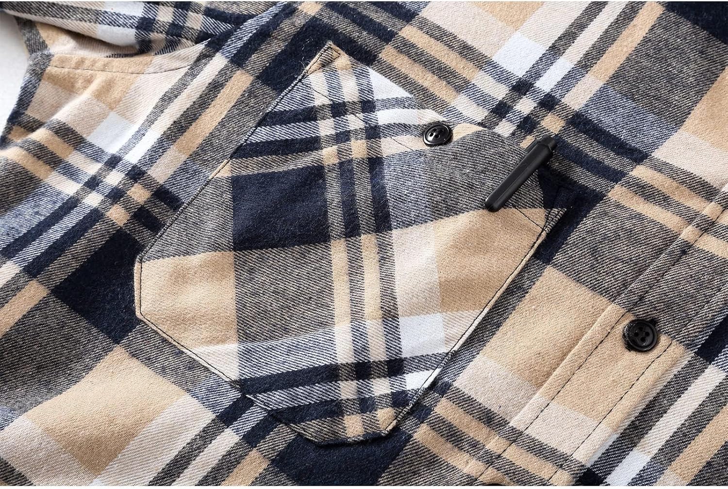 Cozy Autumn Plaid Hooded Shirt